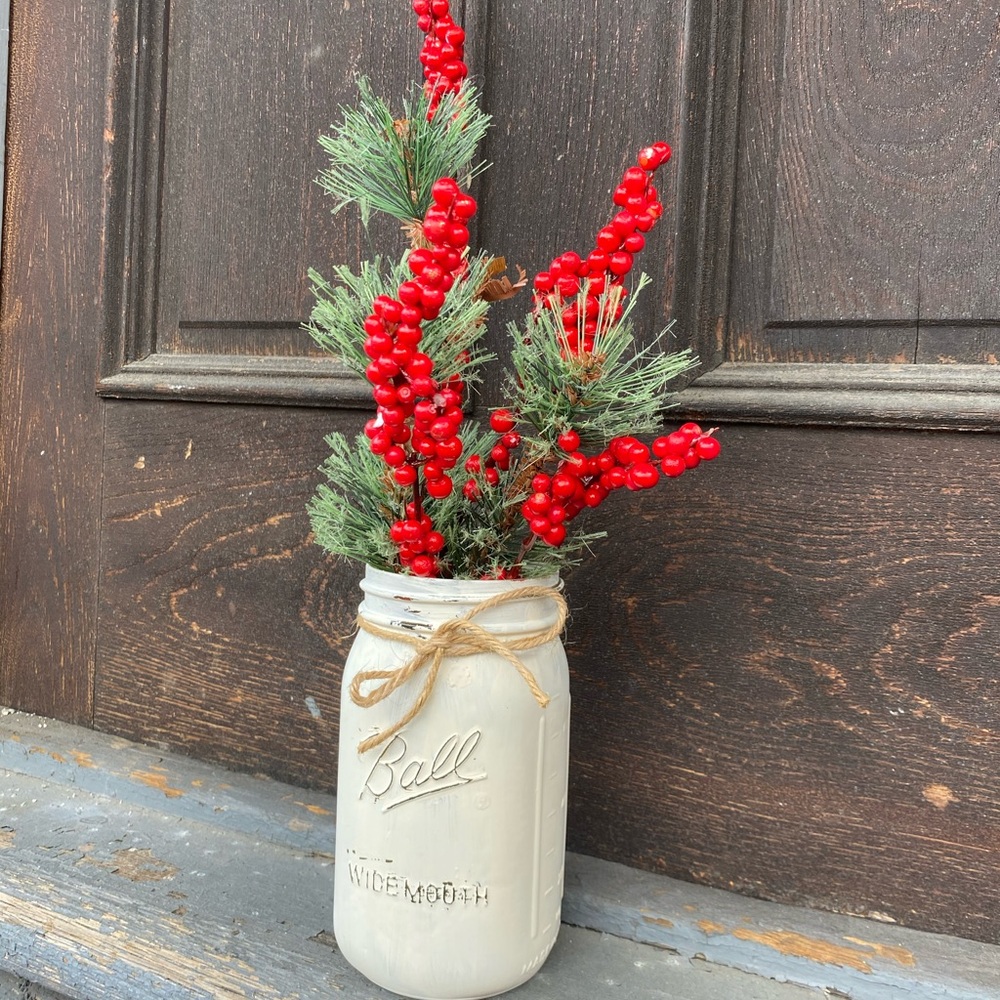 Christmas farmhouse chic mason jar!